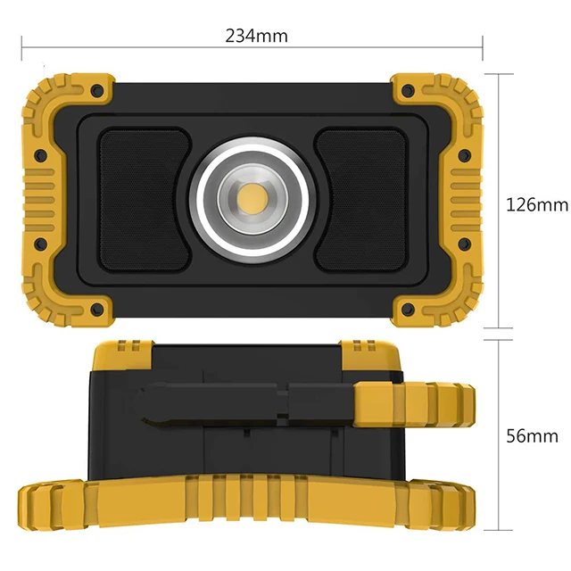 
Wireless Working Lamp 1400lm COB LED Light Source 8000 mAh Polymer Lithium Battery Pack High Fidelity 3D Surround Sound Quality 