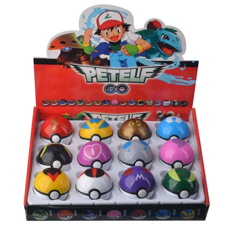 5CM Pokemon Ball Set 12PCS/set Pocket Monster Toys with Figure Cute Doll Kids Pokemon Game Ball