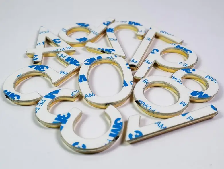 Zenewood ABS door numeral  Public adhesive sign plate house number