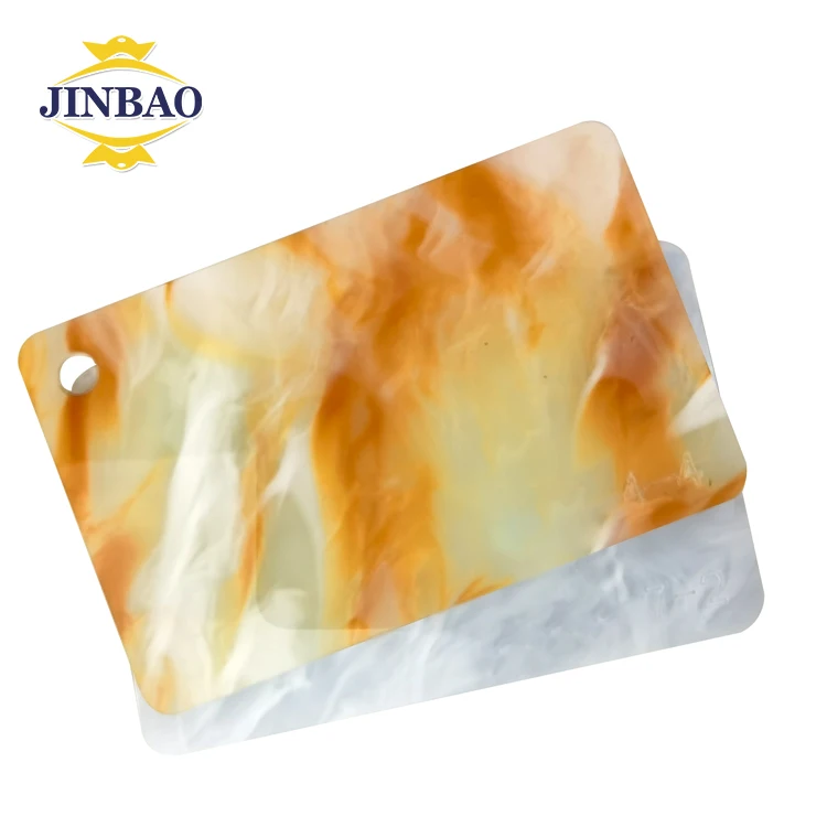 JINBAO factory acrylic sheets in colored high glossy 3mm 4*8 marble patterned laminate acrylic board