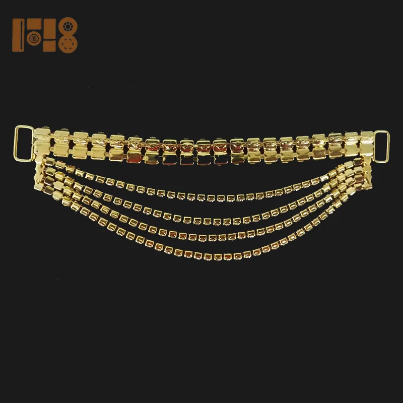 Custom size and design bikini connectors diamante rhinestone bikini connector for bikini accessories