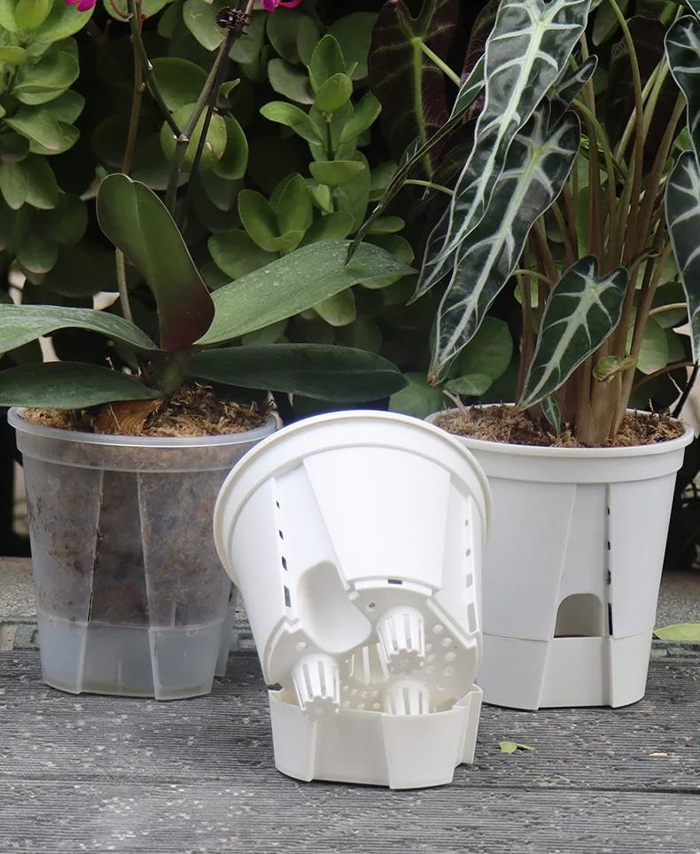 High quality transparent soft plastic orchid seedling pots Decoration transparent Flower pot in home