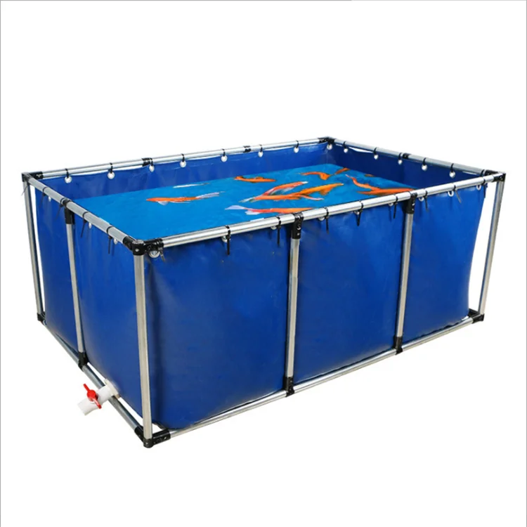 Farm aquaculture recirculating equipment galvanized sheet tarpaulin large biofloc fish farming tank