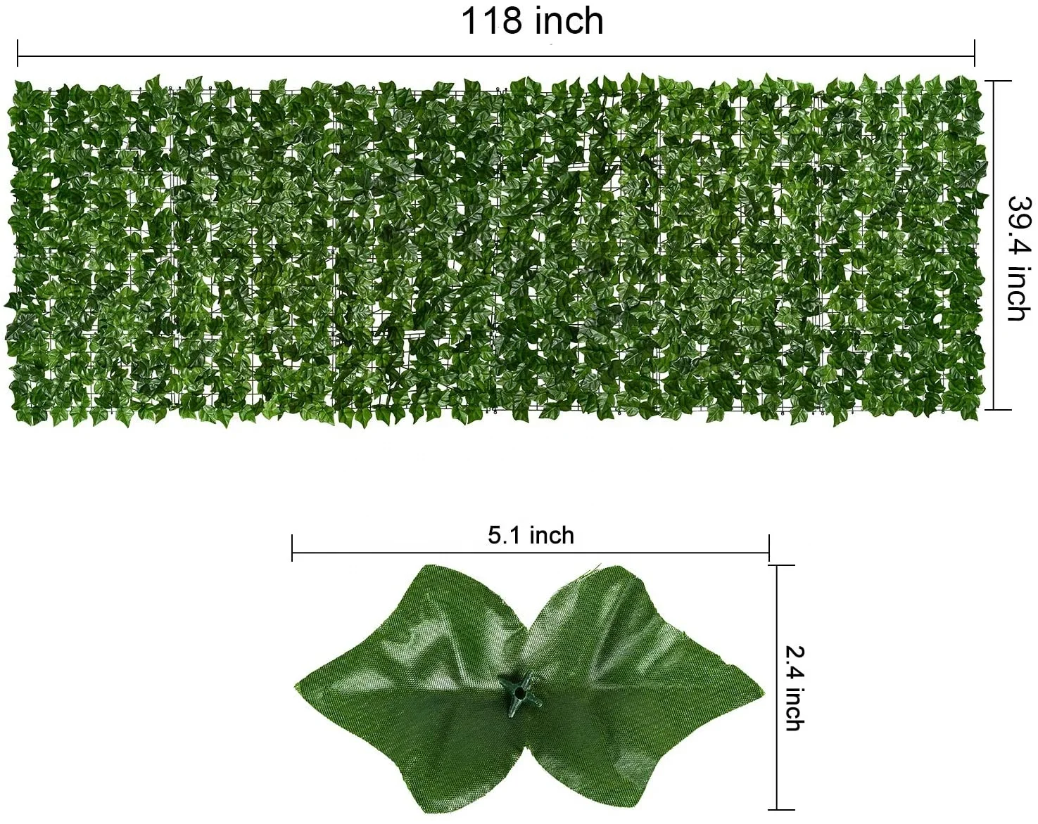 1x3M Artificial Leaf Hedge Screen Privacy Wall Cover for Garden Outdoor Indoor Backyard Decor Artificial Plants Fence Screening