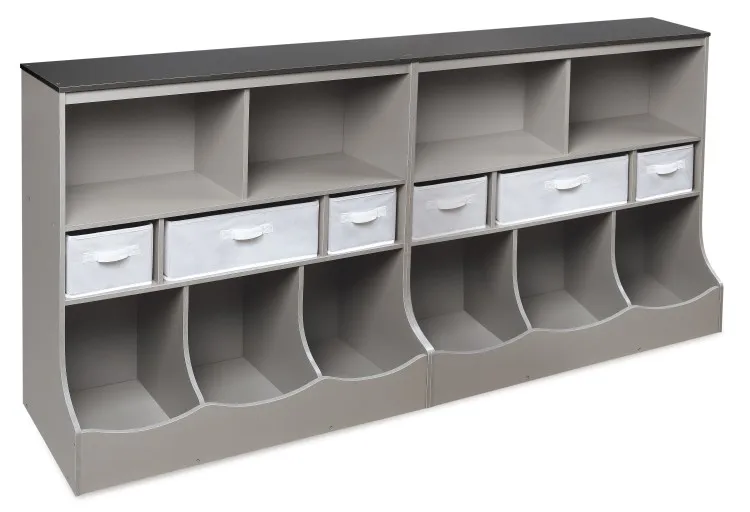 Children Multifunctional Toy Storage Cabinet Thick wooden Cabinet Kids Storage Box