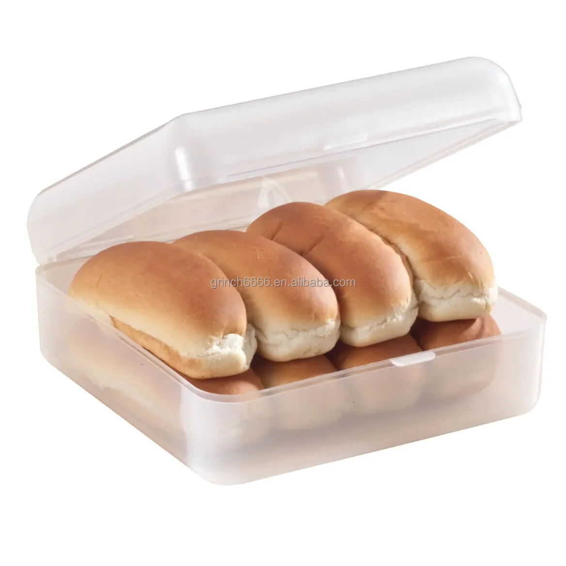 Clear Plastic Bun Keeper food storage container burger and hot dog buns fresher container Clear Bread Container Case