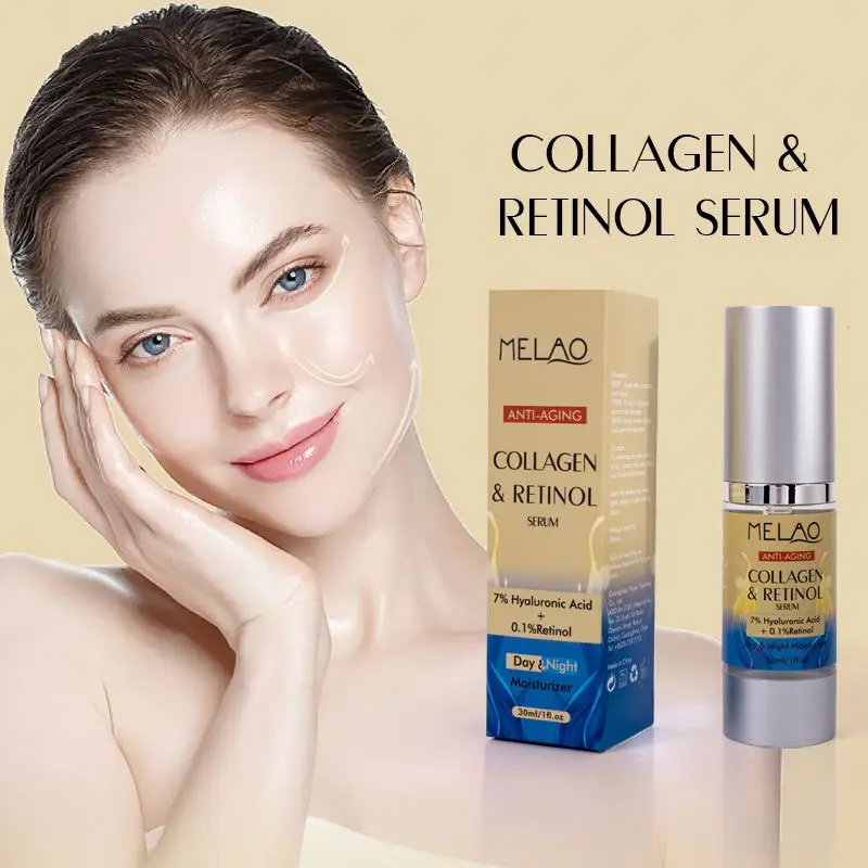 OEM/ODM MELAO Collagen Botanical Stem Cells Skincare Serum Hyaluronic Acid - Anti-aging Day & Night Retinol Face Serum