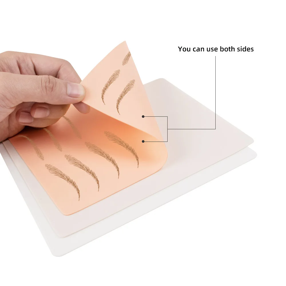 Silicone Blank Tattoo Practice Skins-10Pcs Tattoo Skin Practice Double Sides Skin Tattooing and Eyebrow Practice