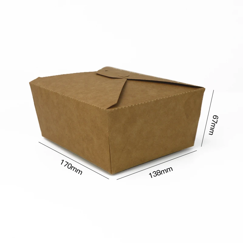 Wholesale Custom Brown Food Packaging Kraft Paper Lunch Box with Window