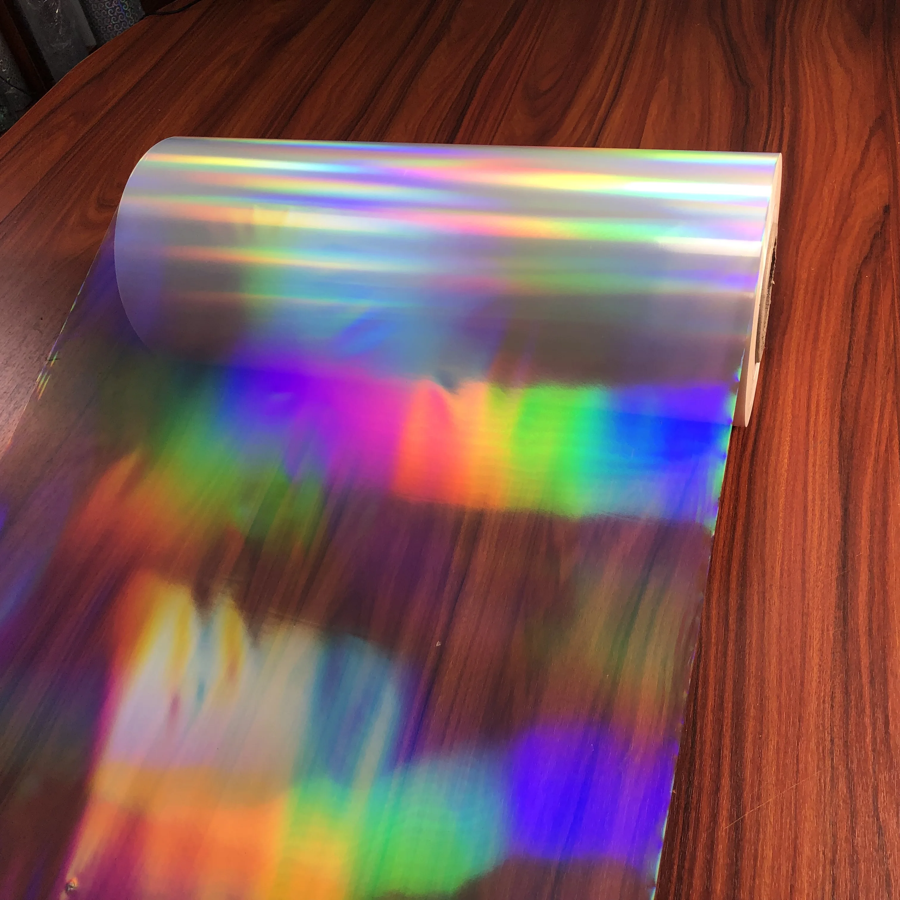 Festival Wrapping Decorative Multi Design Patterns rainbow BOPP Holographic Transparent cold lamination film