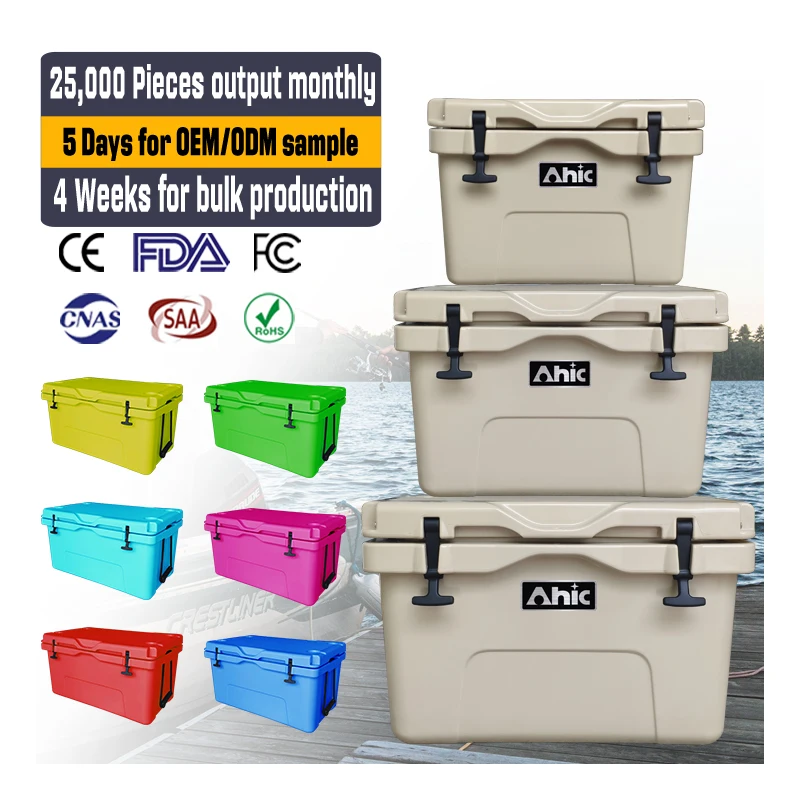 AHIC AH65 Portable 65L Insulated Thermal ice-cream Cooler Box Waterproof for Food Storage