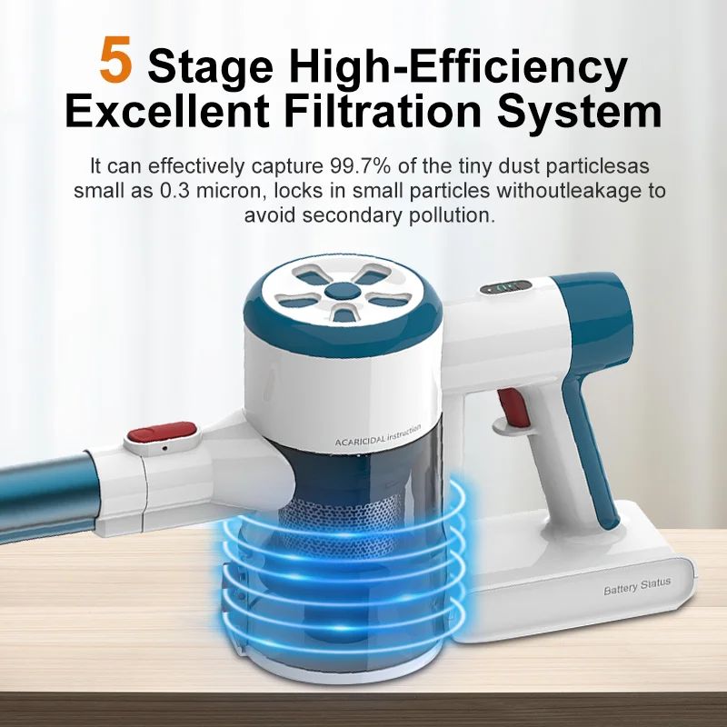 New Product Portable Handheld Vacuum Cleaning Machines Suction LED Headlight Powerful Stick Cordless Vacuum Cleaner