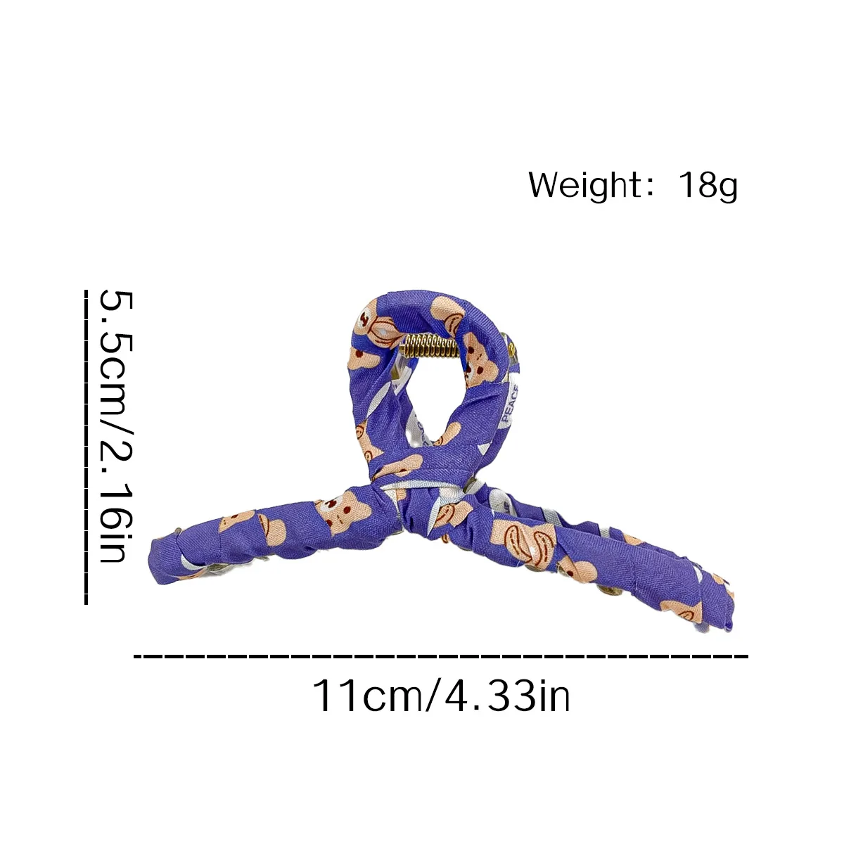 Sweet Purple Hair Clip Fashion Hair Shark Clip Checker Hair Accessories Wholesale