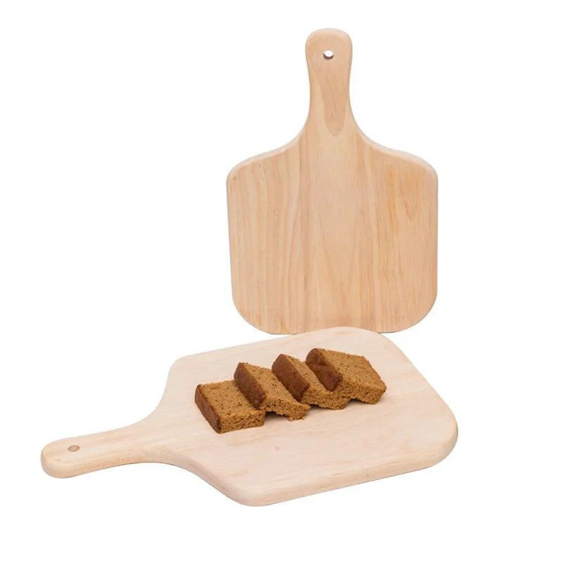 Wood pizza peel serving tray cutting board wooden plate with handle
