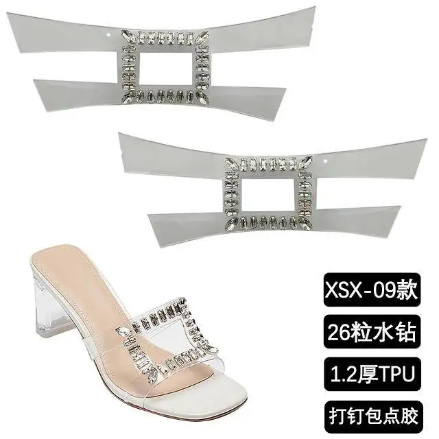 Rhinestone Shoes Vamp Sandals Upper Decorative Strip shoe decorative Accessories for women