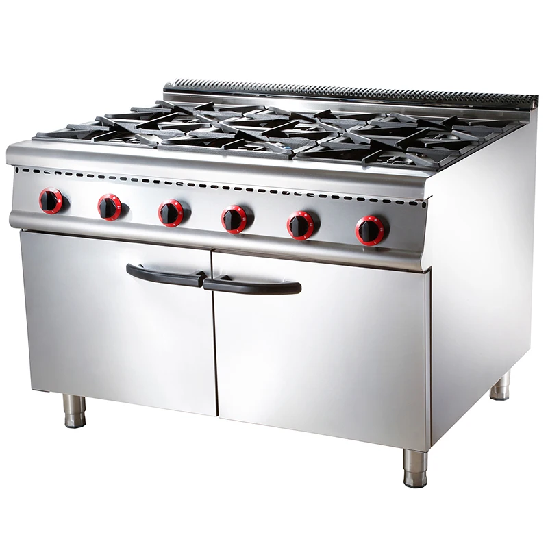 Commerical high quality gas range with 4 / 6 burner &cabinet