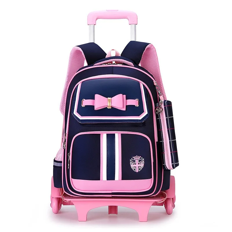 New Style Unique Children School Bag Big Size Trolley School Bag Back Pack Set School Bag
