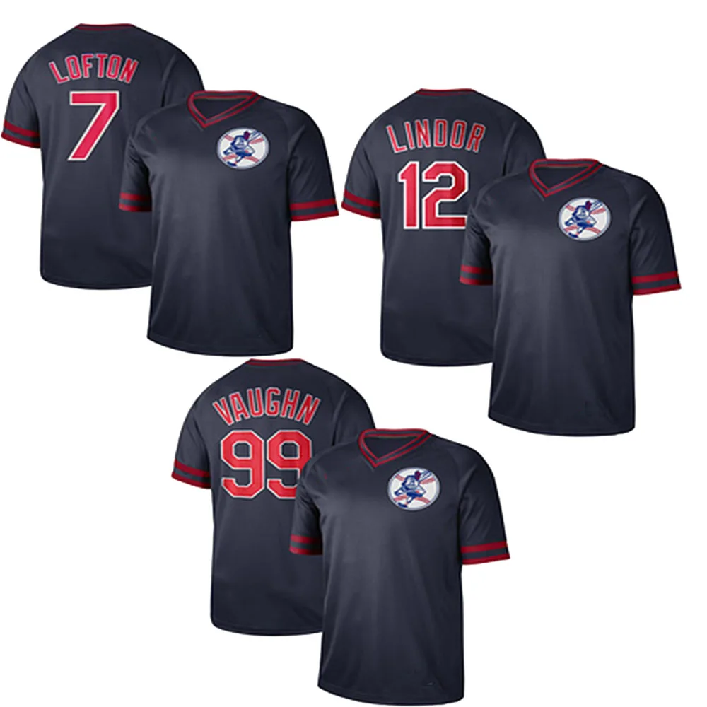 
For Kids Custom 2021 New Arrivals LINDOR 12# LOFTON 7# VAUGHN 99# Baseball Uniform 
