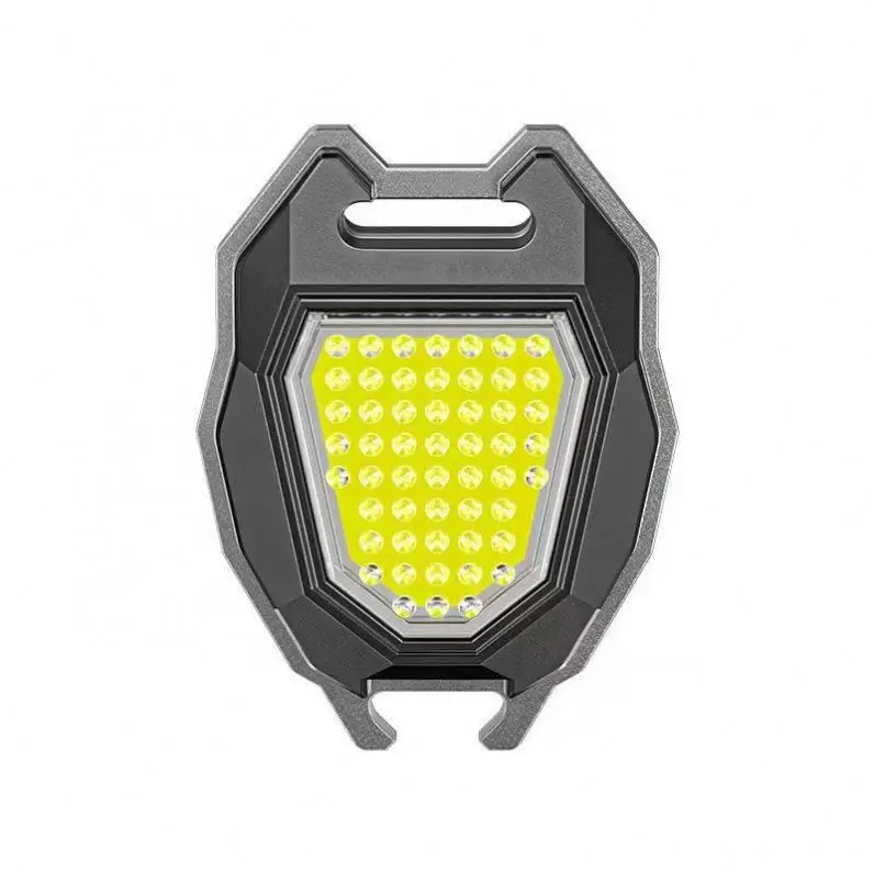 Factory direct wholesale can be customized wholesale multi-function mini usb rechargeable COB keychain light with back support