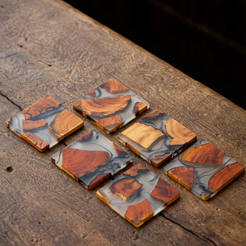 Bar Mat resin tray Waterproof Coaster Kitchen Accessories epoxy resin coaster
