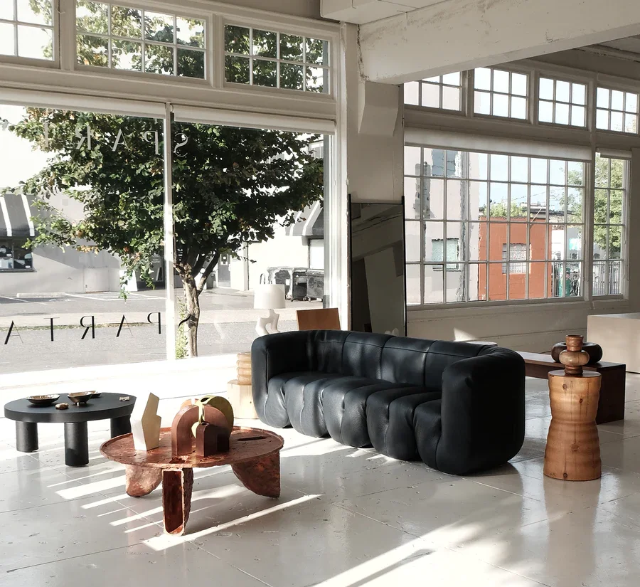 ATUNUS Modern Black Leather the DS 707 Sofa Philippe Malouin sofa living room furniture couches floor relax leisure sofa