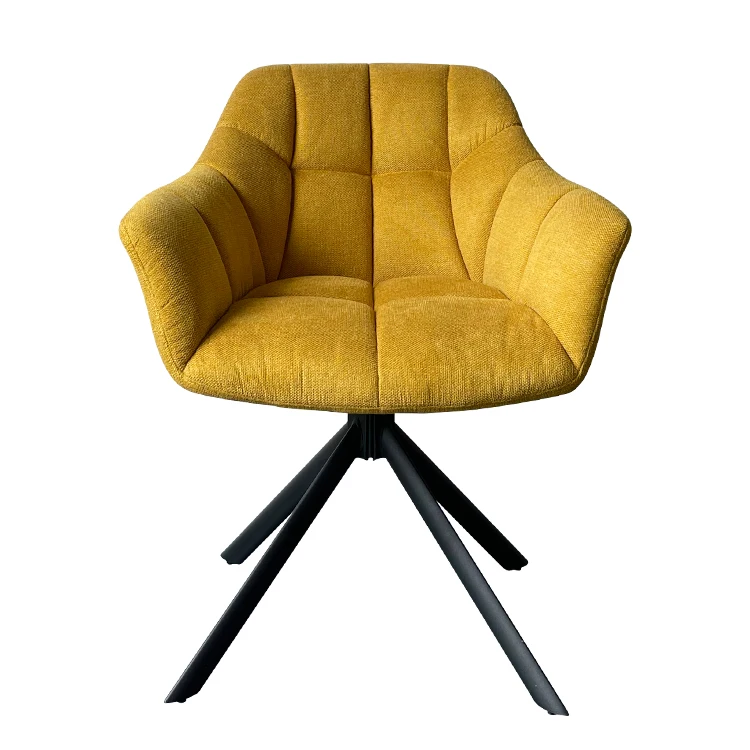 Fabric Dining Chair with Metal Luxury Legs for Home Upholstered Soft Back Velvet Dining Room Furniture High Quality Modern