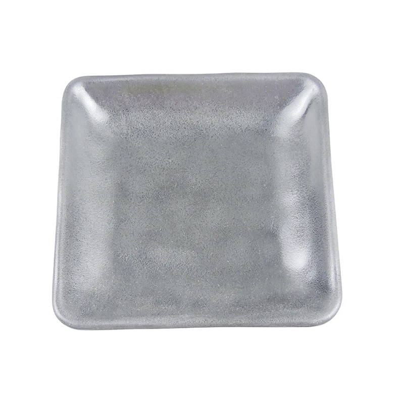 Factory Supply New Style Matte Black Melamine Square Platter For Restaurant