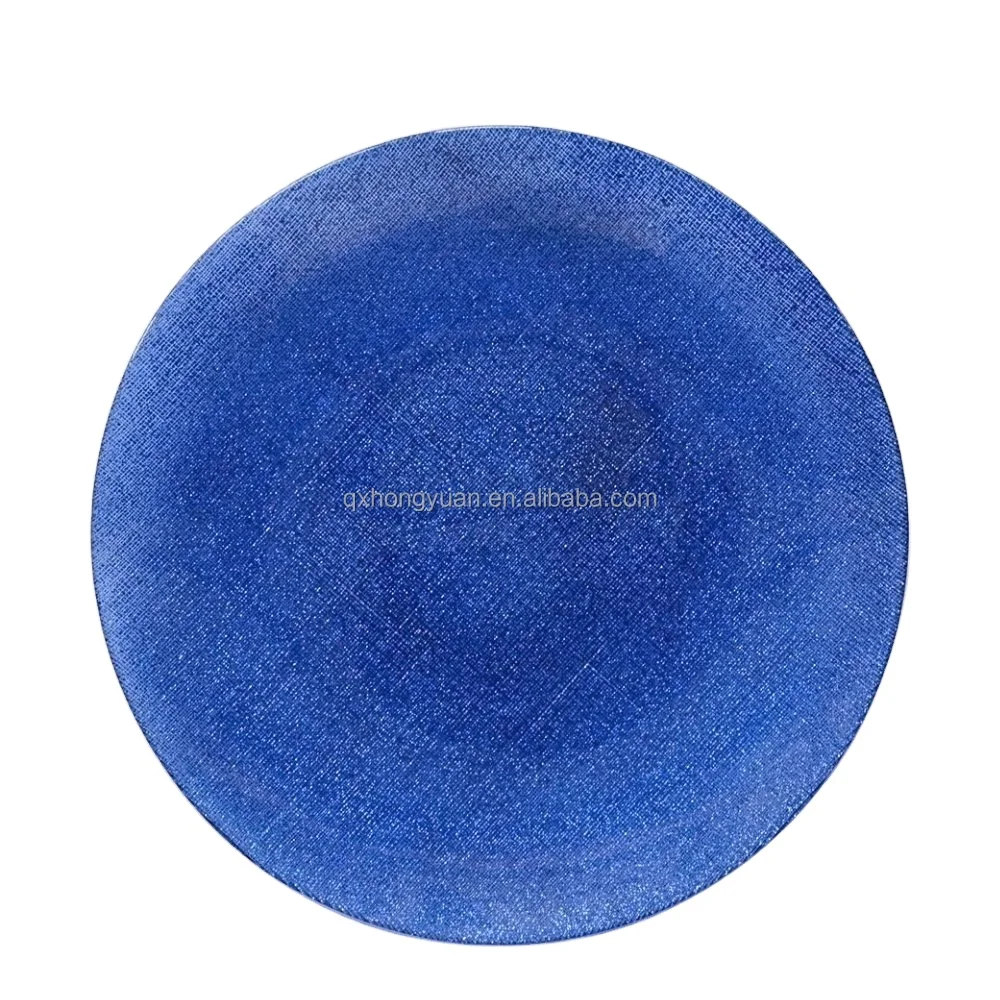 Wedding Blue Charger Plates Wholesale with Glitter
