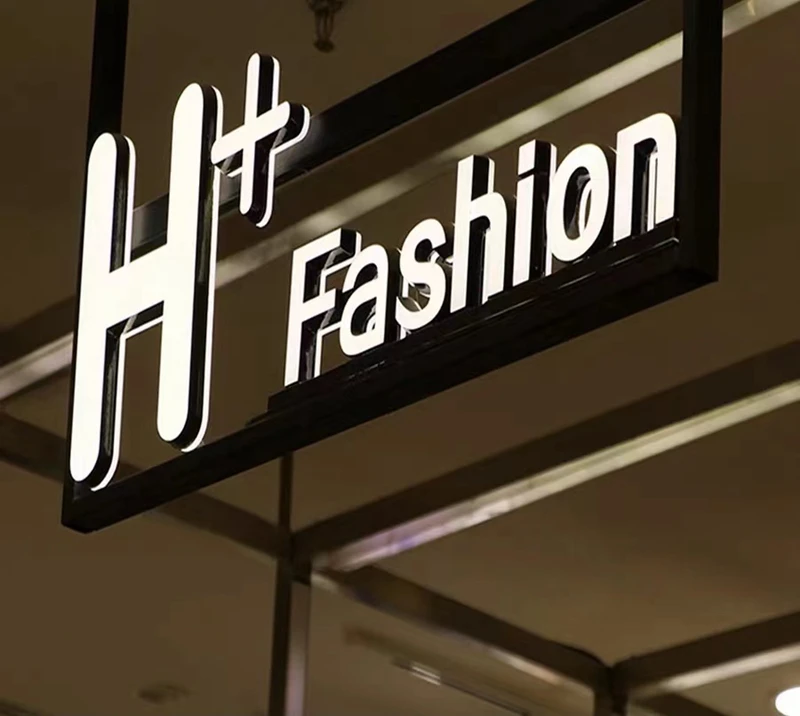 Factory OEM 3D Led Backlit lettering Sign Marquee Channel Light Logo Acrylic Signage Business Metal Illuminated Electronic Signs