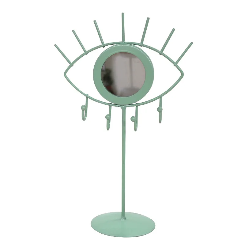 Makeup Mirror Evil Eye Shape Vanity Mirror Hanging Jewelry Display Holder Stand Storage Home Room Decor