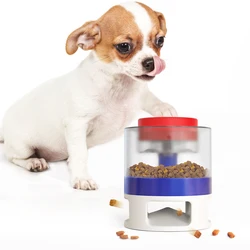 Pet Cat Dog Training Feeding Semi Automatic Feeder Bowl leaky feed bomb feed slowly