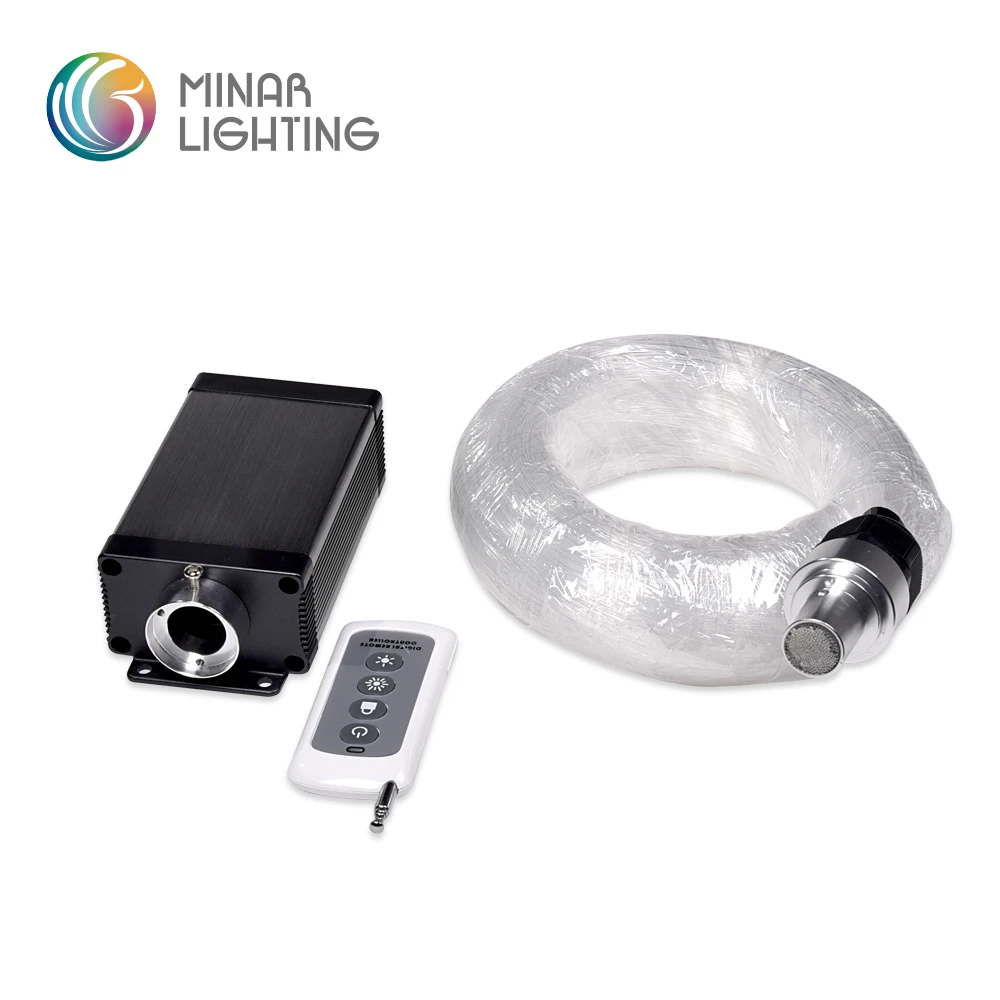 RGB Mini 9W LED Fiber optic light engine with fiber optic harness kits for car roof