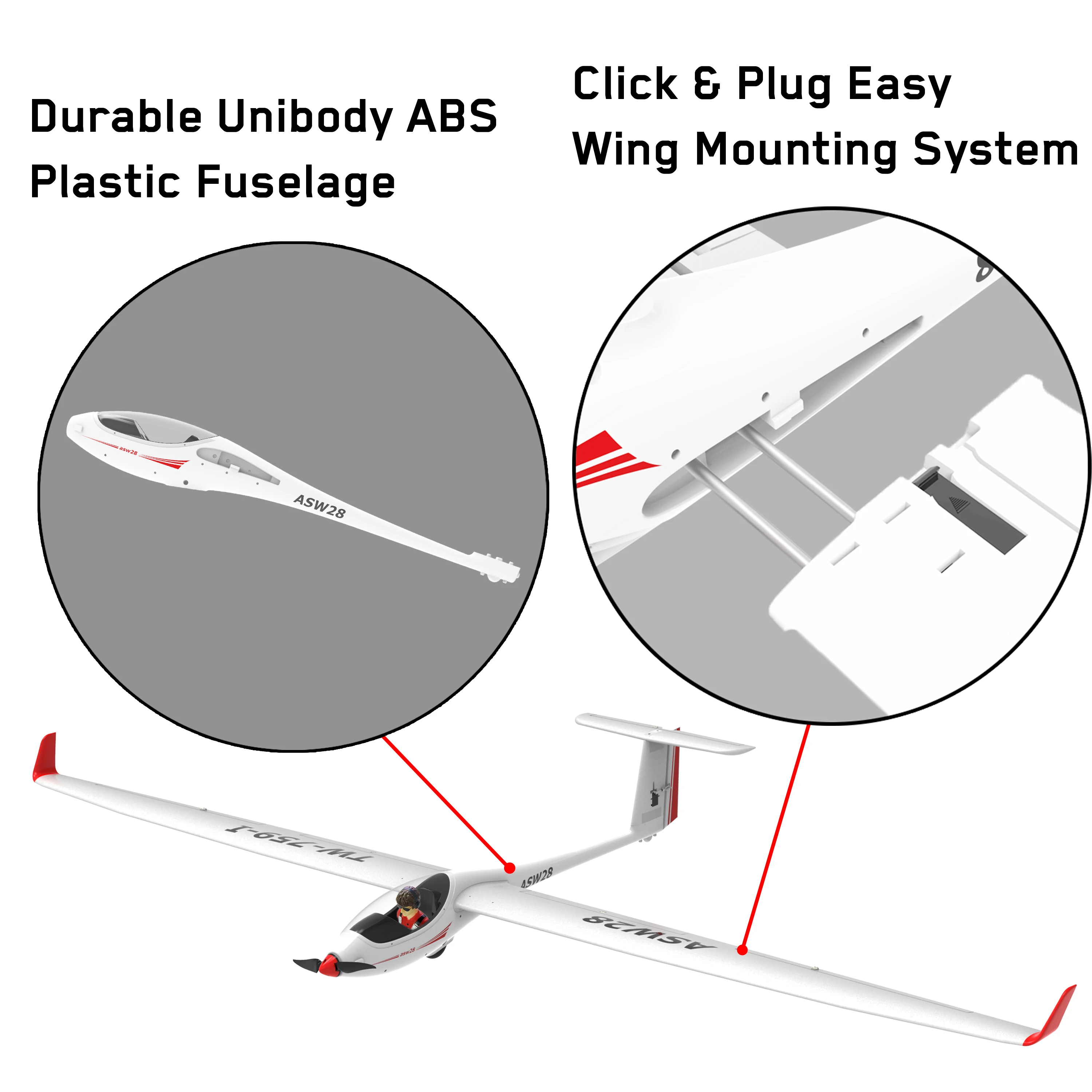 ASW28 PNP  Rc Plane Glider brushless EPO Foam Plastic electric airplane