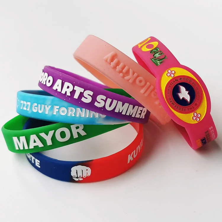 Silicone Wristband Free Sample Custom Logo Printing 25mm Width Personalizedl NFC Fabric Elastic Bracelet
