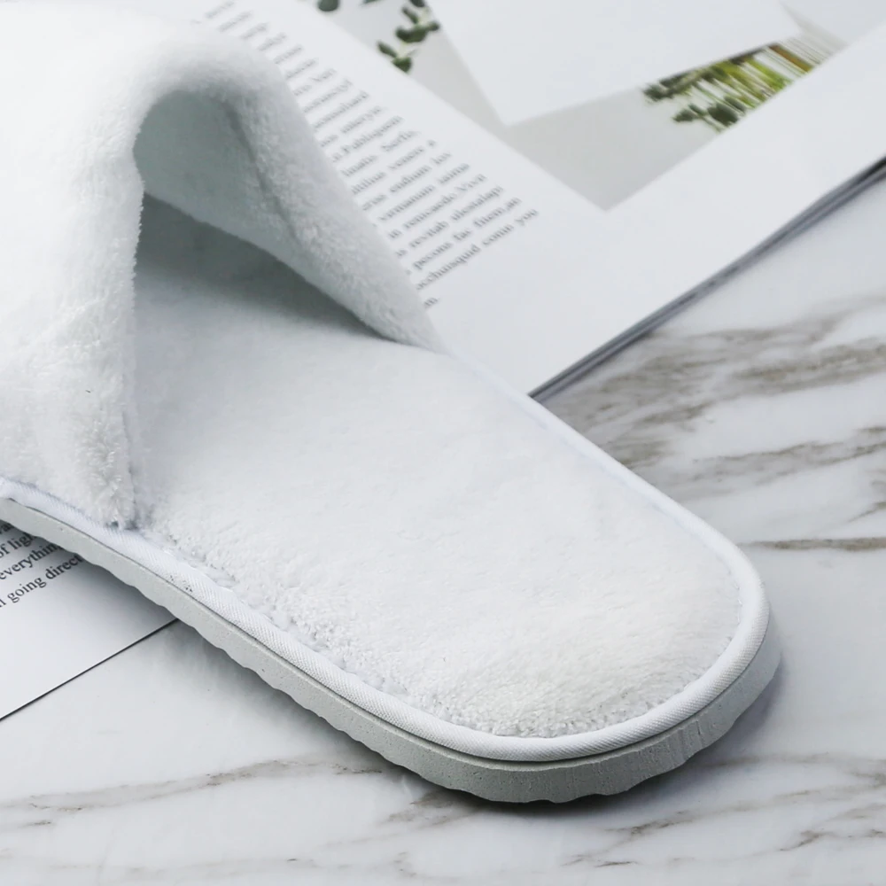 Abundant color available bio degradable hotel slippers slippers unisex white hotel
