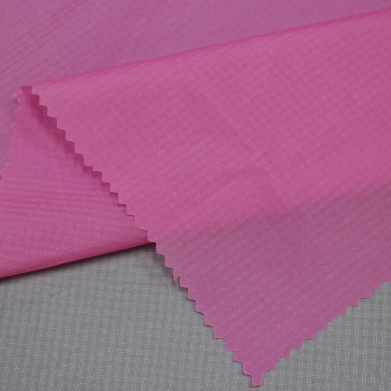 gray silicon coating water-resistant  3 line thin nylon ripstop fabric