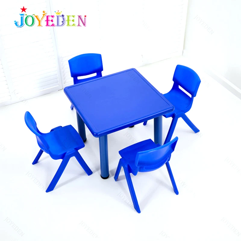 luxury kids furniture adjustable kid study table and 4 chair set school furniture used for children