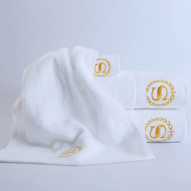 High Quality 100% Egyptian Cotton Dobby Hand Towel Thick and Big for Hotel Bath Luxury Bath Towel Set for Five Star Hotels