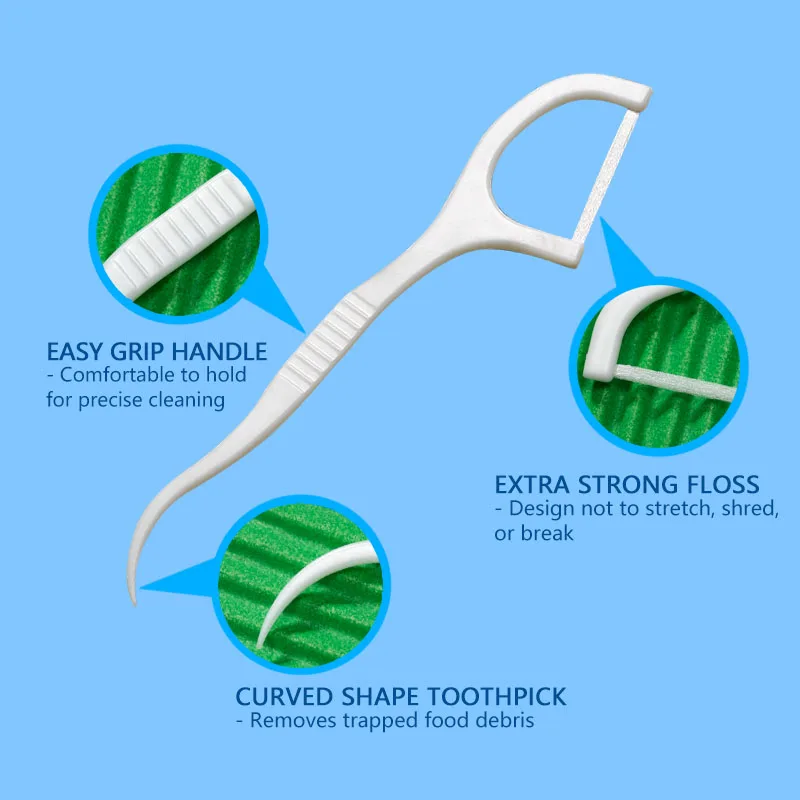 Easy Glide Interdental Oral Hygiene Product Pla Nylon Dental Floss Pick Holder