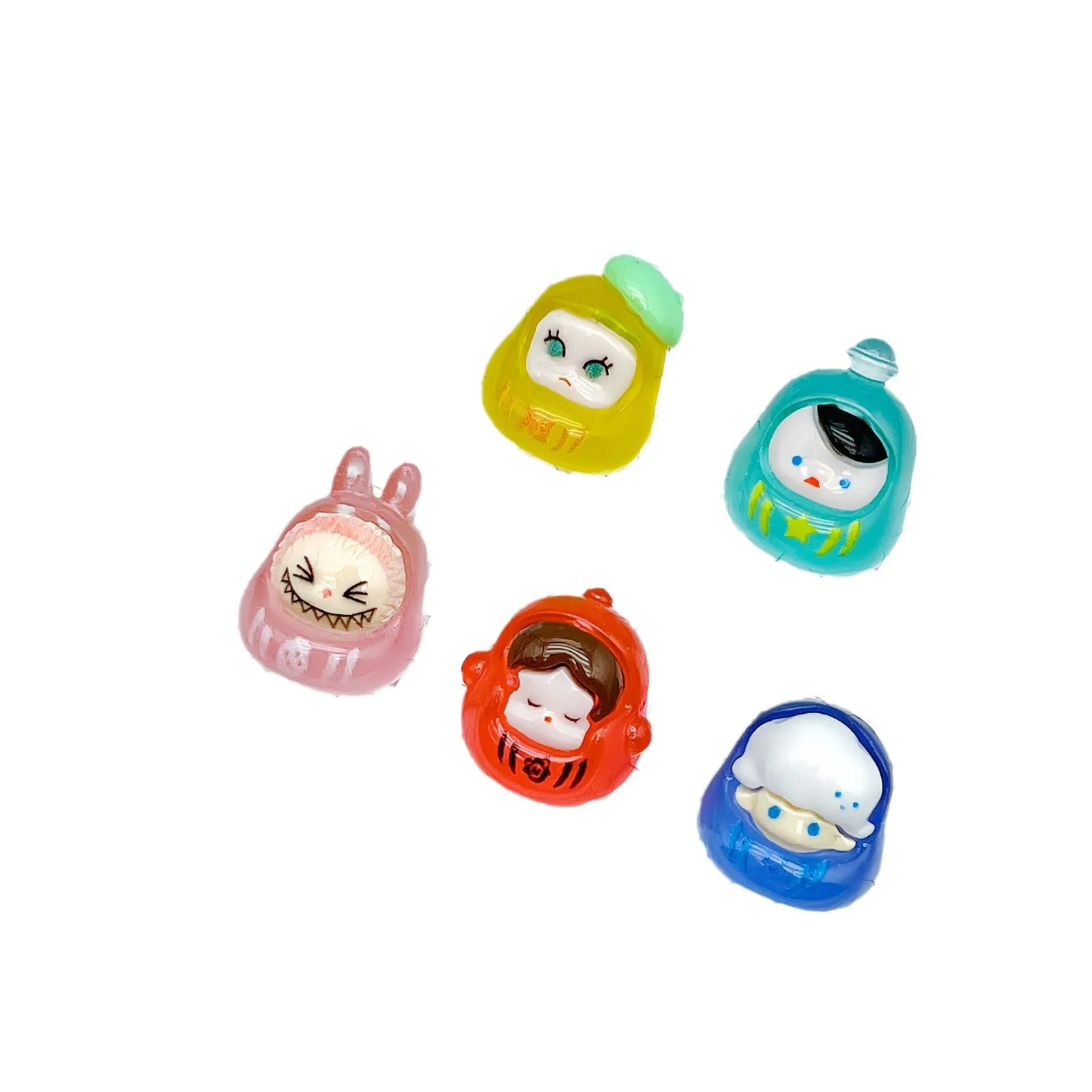 New Small Glow-In-The-Dark Sprout Diy Cream Glue Phone Case Handmade Hairpin Head Rope Resin Jewelry Accessories