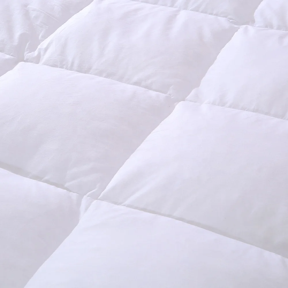 Ready to ship full king queen size  white goose down mattress topper for home  hotel using