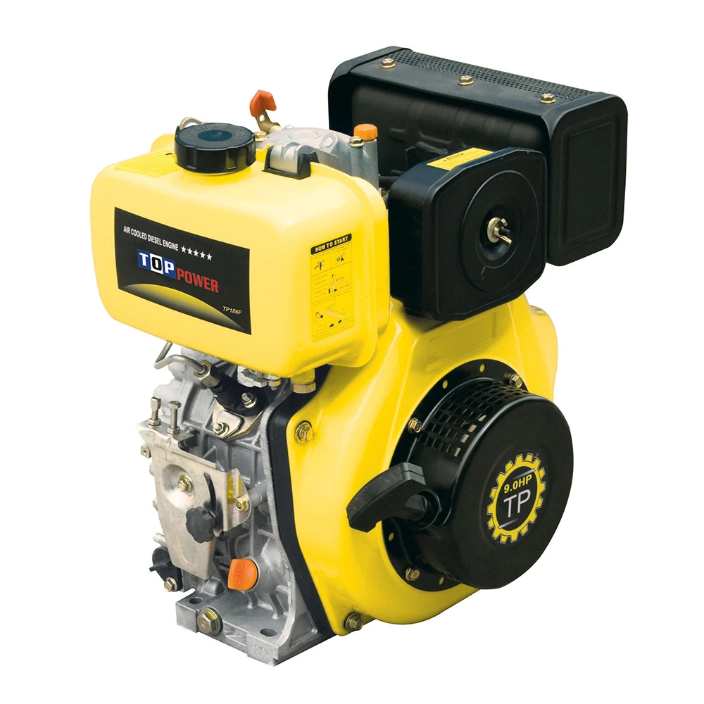 TP186F 9HP 5.5L топливный бак 406cc коленчатый вал небольшие дизельные двигатели для