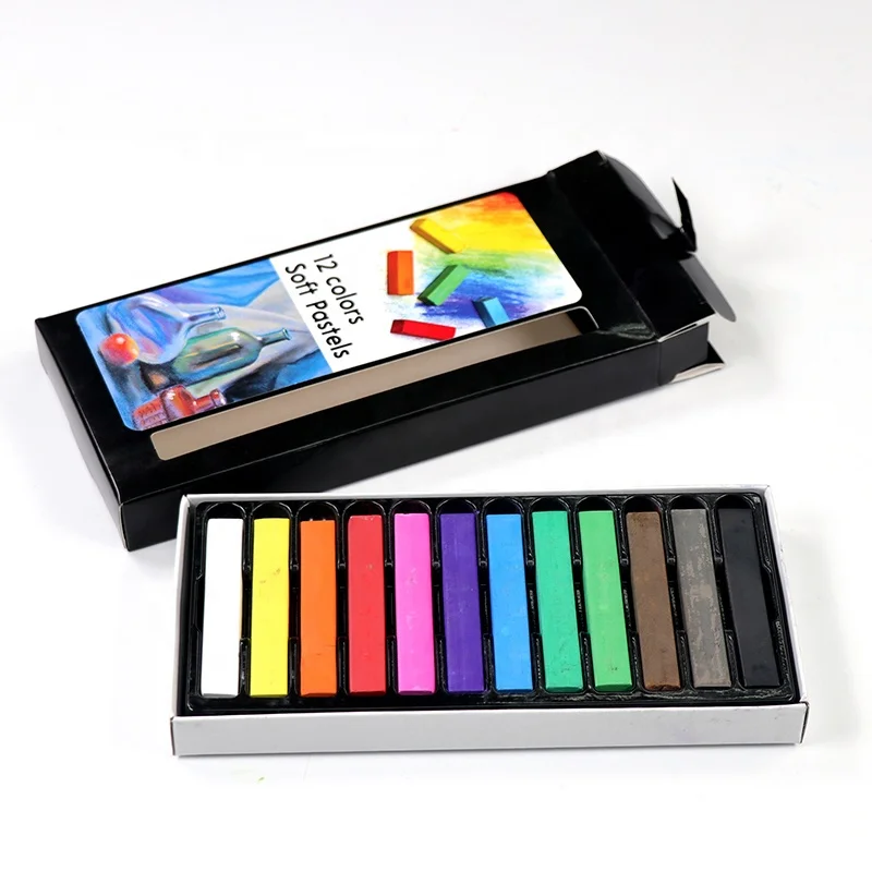 24 Assorted Colors Soft Pastels Chalk Stick for Crafts Projects,Drawing, Blending,Layering, perfect for beginners and Artist
