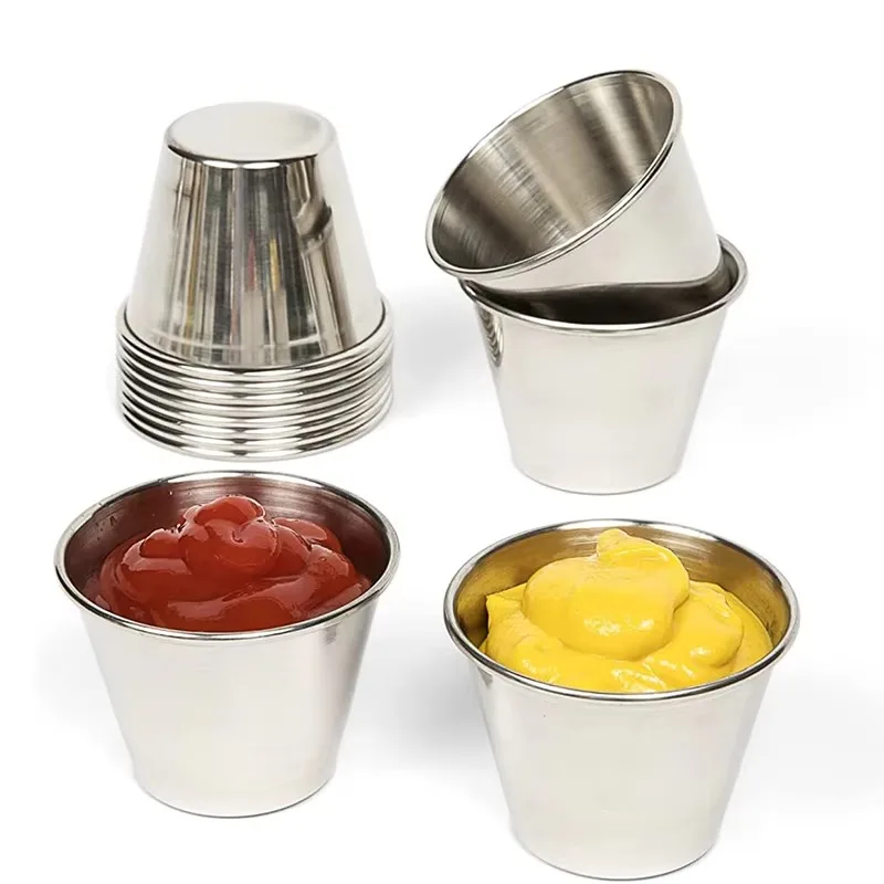 3/5/8/16 Oz. Wholesale Stainless Steel Gravy Boat Juice Bucket Dish Roasting Sauce Dish