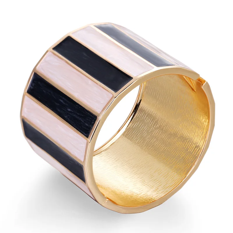 2021 Fashion Women Enamel Stripe Pattern Effect Bracelet Ethnic Boho Handmade Friendship Bracelets