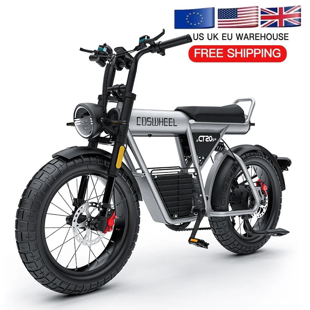 Coswheel ct20s 90 км/ч, толстая шина, горный электровелосипед 48 В 25 А/ч, аккумулятор 60 В, 27,5 А/ч, контроллер, 2000 Вт, высокоскоростной Электрический велосипед для грязи