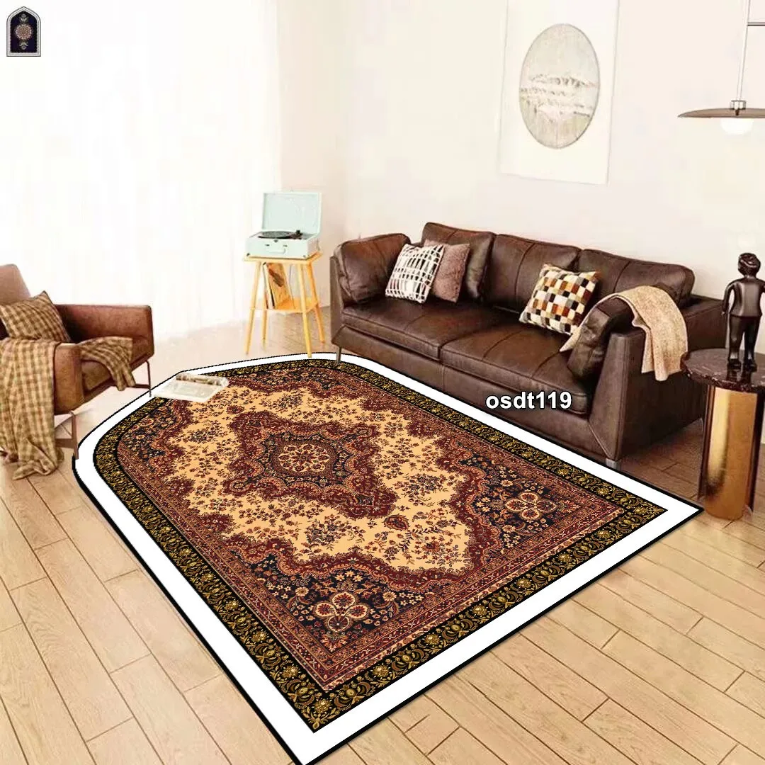 Factory Sale Hot Selling Foam Rug and Carpet Muslim Islamic For Ramadan Traditional Persian Alfombra Soft Fluffy Prayer Mat