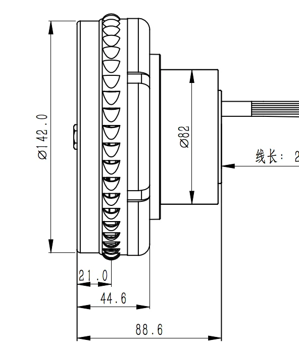 150mm diameter 10kPa 115m3/h  DC brushless centrifugal industrial blowerfan