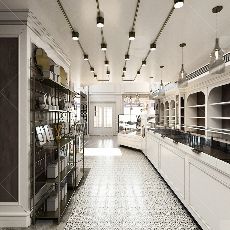 Luxury Wooden Retail Chocolate Display Furniture Chocolate Store Design Desserts Nuts Food Custom Chocolate Showcase