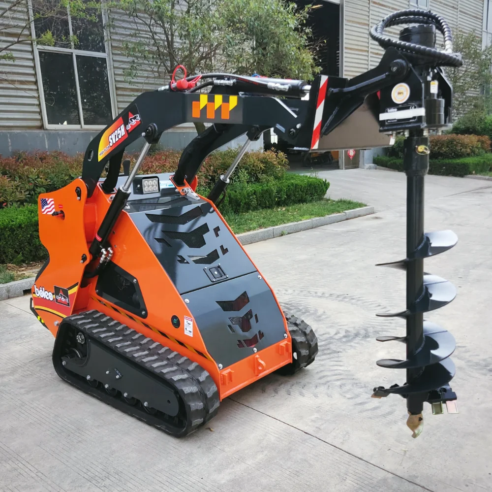 High Efficiency 25hp Tracked Mini Loader mini skid steer loader with bucket and Attachments